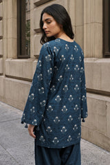 AZURE FLORA-2PC KHADDAR PRINTED SUIT