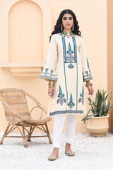CREAM SAND - EMBROIDERED SHIRT