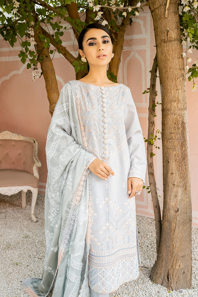 EFFLUVIUM DEW - EMBROIDERED LAWN - 3 PCS