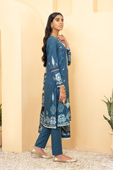 SAPPHIRE AURA - 3PCS- PRINTED LAWN