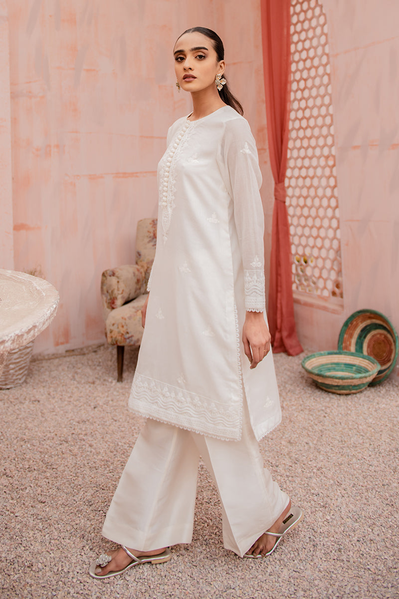 PRISTINE WHITE EMBROIDERED SHIRT