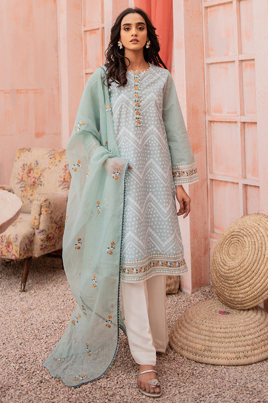 MINT AMBER-2PC (SHIRT & DUPATTA)