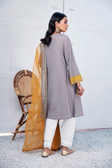 AMBER GRAY-2PC (SHIRT & DUPATTA)