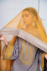 AMBER GRAY-2PC (SHIRT & DUPATTA)