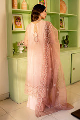 RADIANT GILD-4PC NET EMBROIDERED SUIT