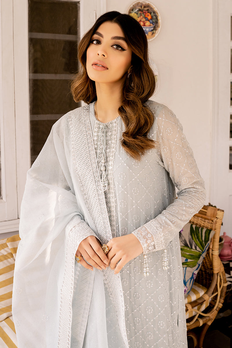 STERLING PEARL-4PC CHIFFON EMBROIDERED SUIT