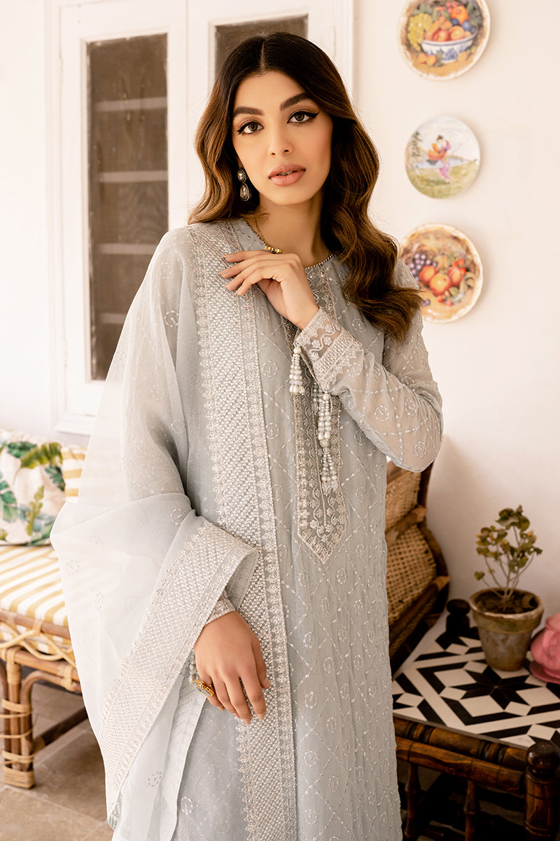 STERLING PEARL-4PC CHIFFON EMBROIDERED SUIT