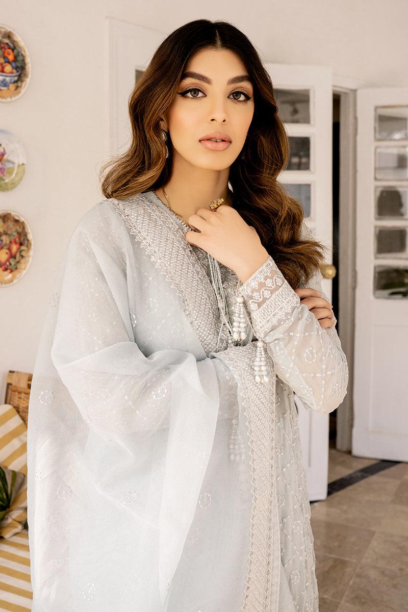 STERLING PEARL-4PC CHIFFON EMBROIDERED SUIT