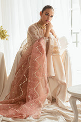 DREAMY TINT-4PC ORGANZA EMBROIDERED SUIT