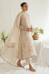 ROSE DUSK-4PC ORGANZA EMBROIDERED SUIT