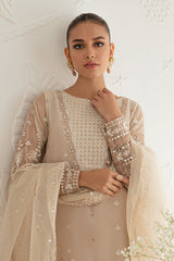 ROSE DUSK-4PC ORGANZA EMBROIDERED SUIT