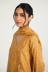 OPPULENT BLOOM-A-3PC COTTON JACQUARD SUIT