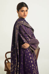 ETHNIC ERA-A-3PC COTTON JACQUARD SUIT
