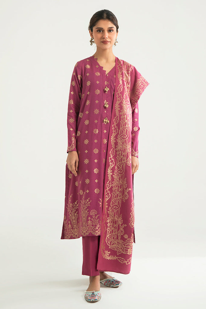VERDURE TALE-B-3PC COTTON JACQUARD SUIT