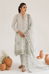 CELESTIAL BLOOM-3PC EMBROIDERED LAWN SUIT