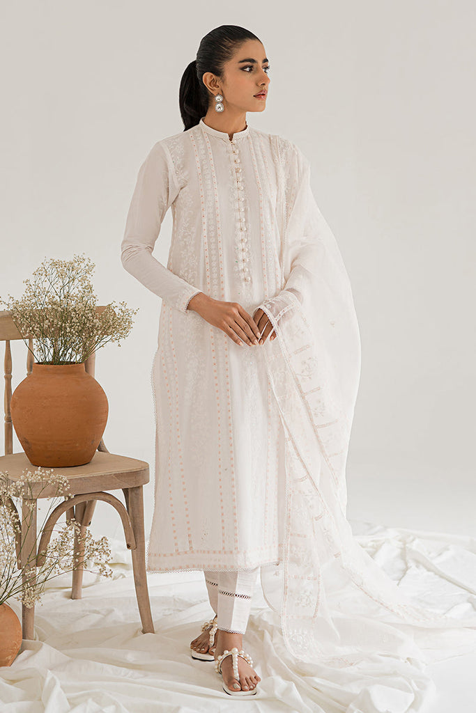 ROSEY DEW-3PC EMBROIDERED LAWN SUIT