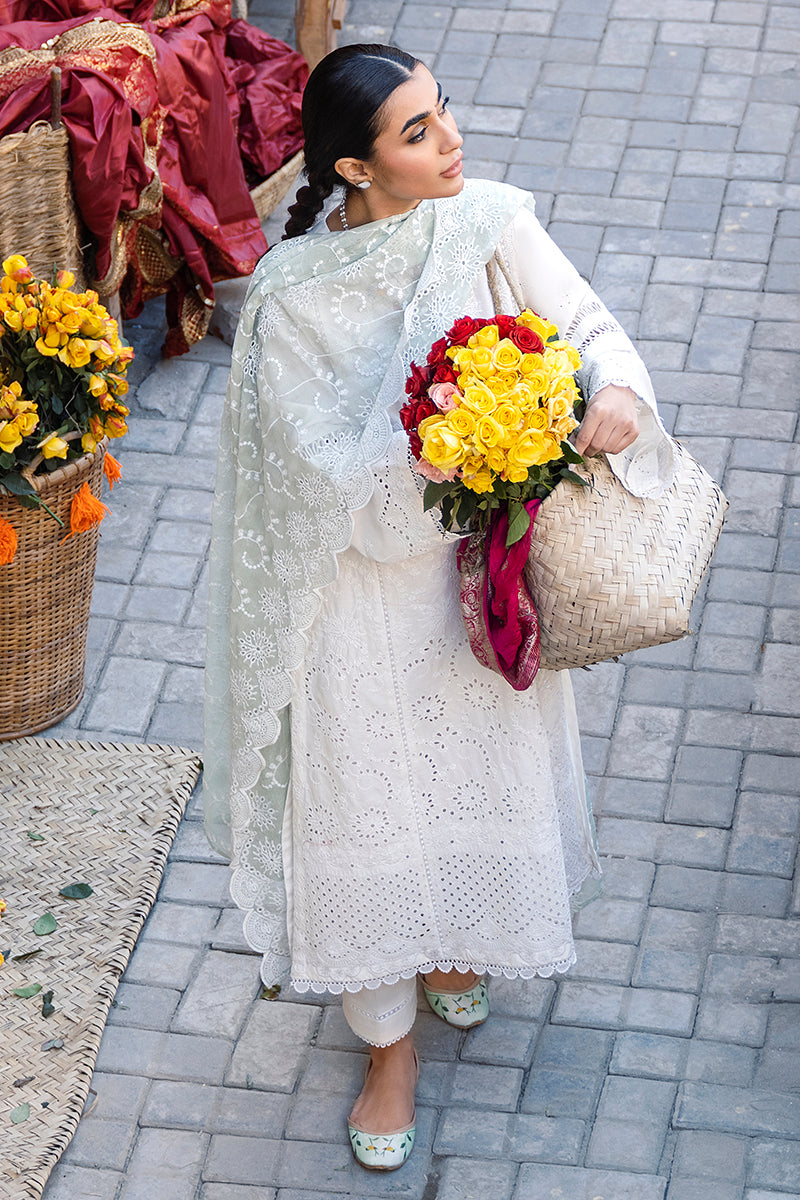 BLOOMING JADE-3PC EMBROIDERED LAWN SUIT