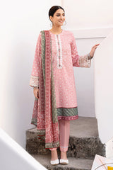 LUSH PINK-3PC DIGITAL PRINTED LAWN SUIT
