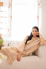 ROSE DUST-3PC COTTON JACQUARD SUIT