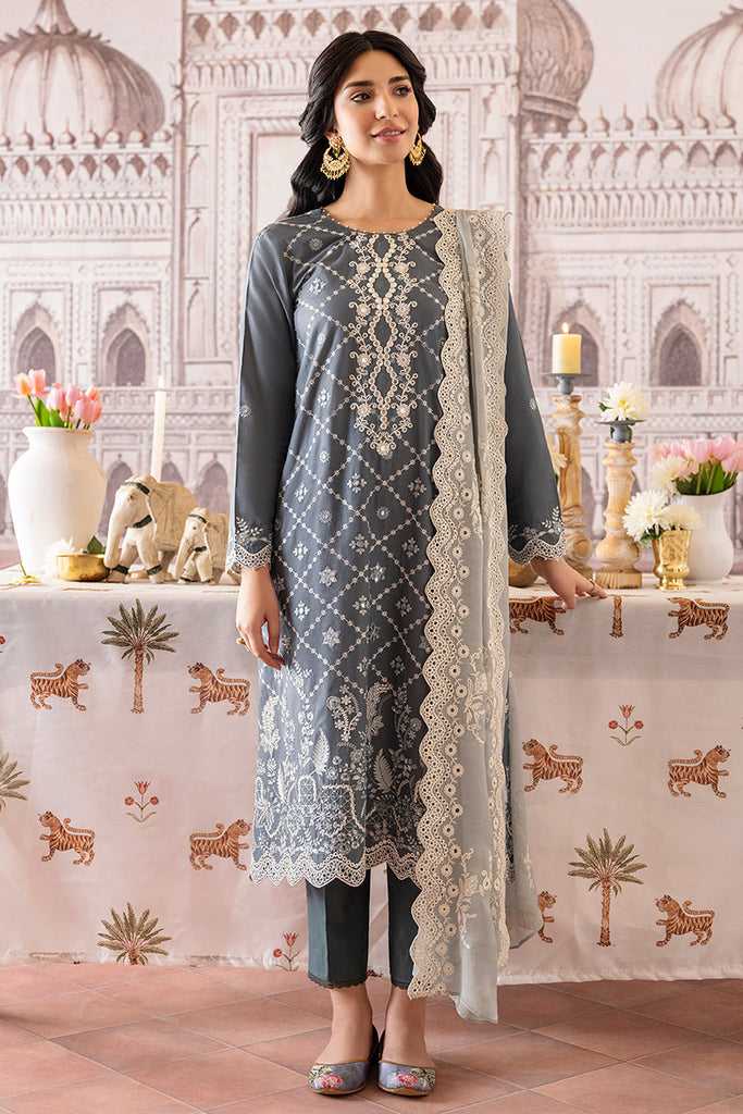 TENDER FROST-3PC EMBROIDERED LAWN SUIT