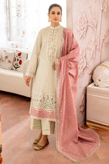 VERDELL SAGE-3PC EMBROIDERED LAWN SUIT