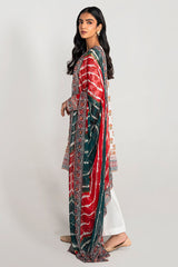IVORY CHINTZ-3PC PRINTED LAWN SUIT