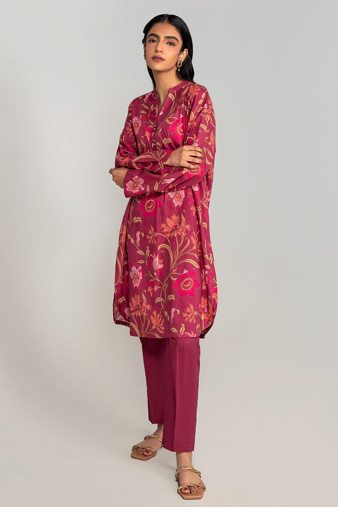 CERISE GARNET-2PC PRINTED LAWN SUIT