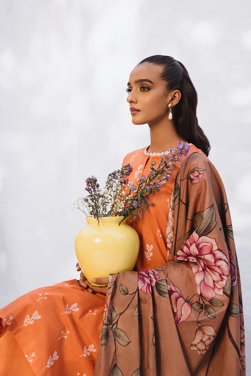 PEACHY DREAM-3PC PRINTED LAWN SUIT