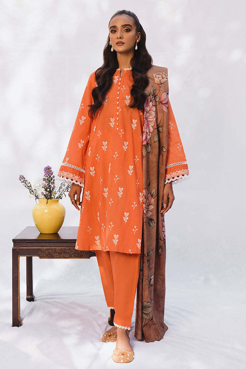 PEACHY DREAM-3PC PRINTED LAWN SUIT