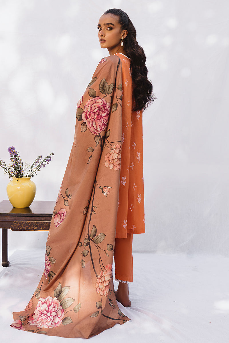 PEACHY DREAM-3PC PRINTED LAWN SUIT