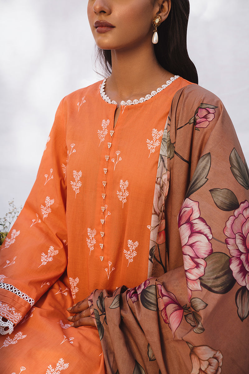 PEACHY DREAM-3PC PRINTED LAWN SUIT