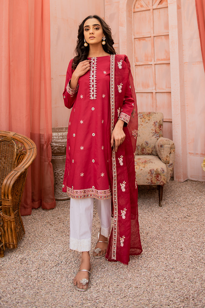 CARMINE ROSE-2PC (SHIRT & DUPATTA)