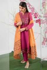 RUSTIC FUSCHIA-3PC (SHIRT, DUPATTA & TROUSER )