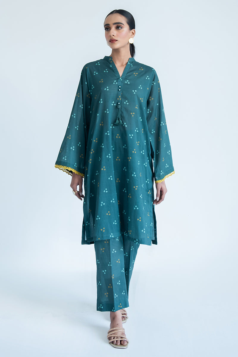 CHROMATIC GREEN-2PC (SHIRT & TROUSER)