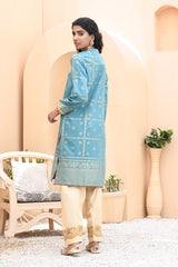 TEAL GLORY  - EMBELLISHED SHIRT