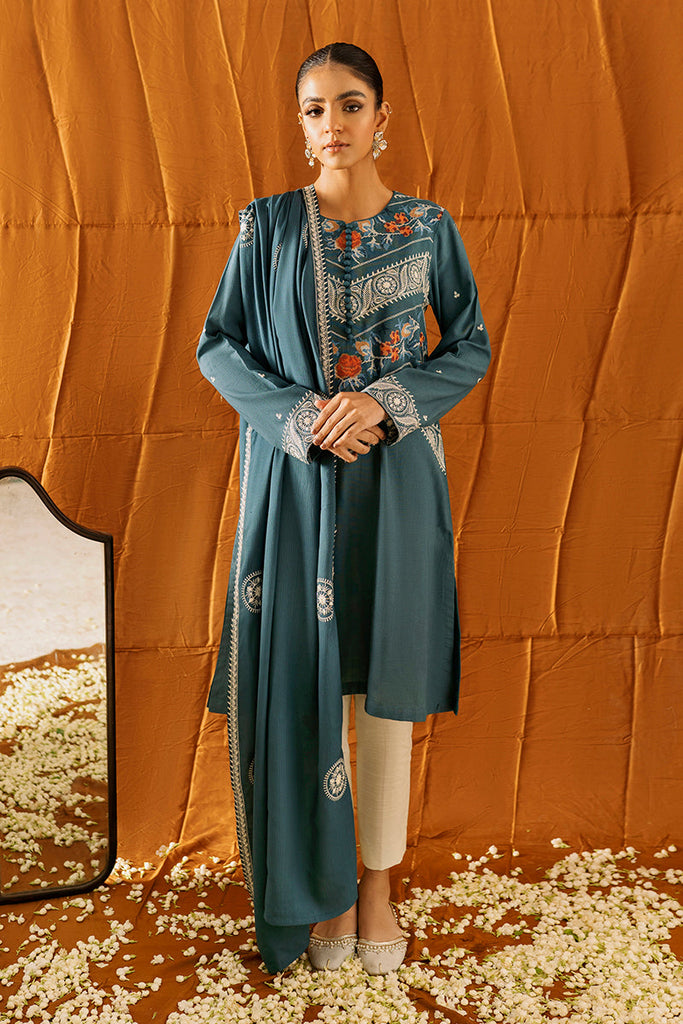 COLONIAL BLUE-2PC (SHIRT & DUPATTA)