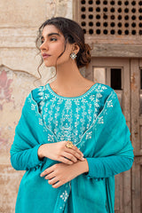 TEAL RADIANT-2PC (SHIRT & DUPATTA)