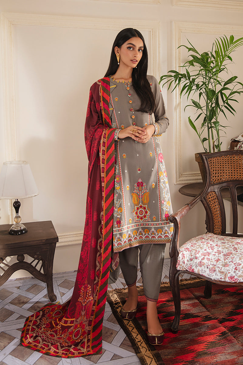 DUSTY ORCHID EMBROIDERED SHIRT - 3PC