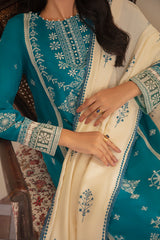 BERYL STERLING EMBROIDERED SHIRT - 3PC (SHAWL)