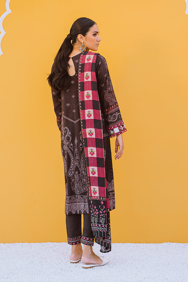 SERAPHIC DREAM-3PC LINEN PRINTED SUIT