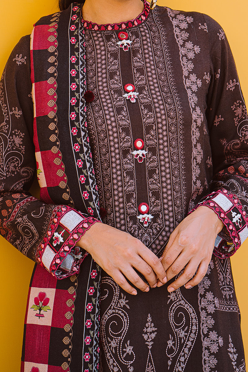 SERAPHIC DREAM-3PC LINEN PRINTED SUIT