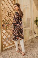 CHARCOAL ORCHID PRINTED SHIRT