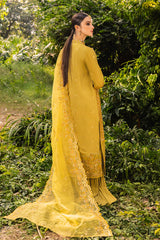 OLIVE FLORET-4PC EMBROIDERED SILK SUIT