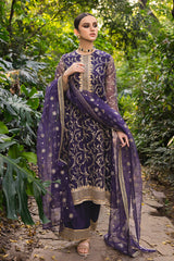 ROYAL GLINT-4PC EMBROIDERED ORGANZA SUIT