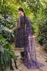 ROYAL GLINT-4PC EMBROIDERED ORGANZA SUIT