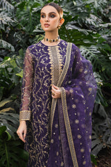 ROYAL GLINT-4PC EMBROIDERED ORGANZA SUIT
