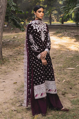 MULBERRY TALE-3PC EMBROIDERED VELVET SUIT