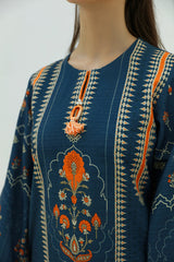 BERRY BLUE-2PC PRINTED KHADDAR SUIT