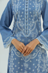 CERULEAN PEARL-2PC KHADDAR PRINTED SUIT