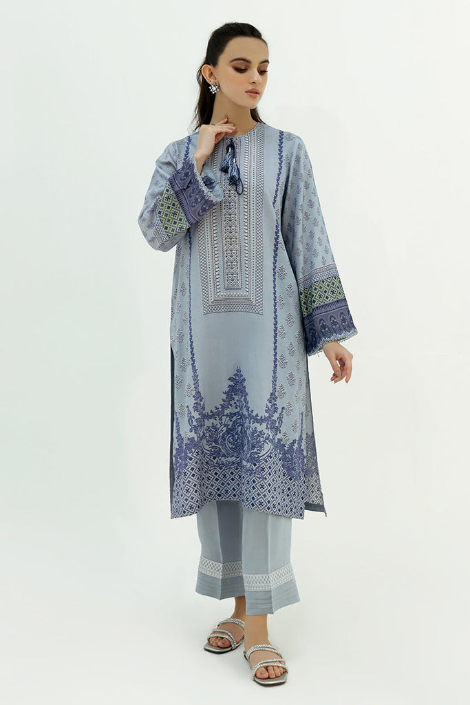 SOFT HAIL-2PC LINEN PRINTED SUIT